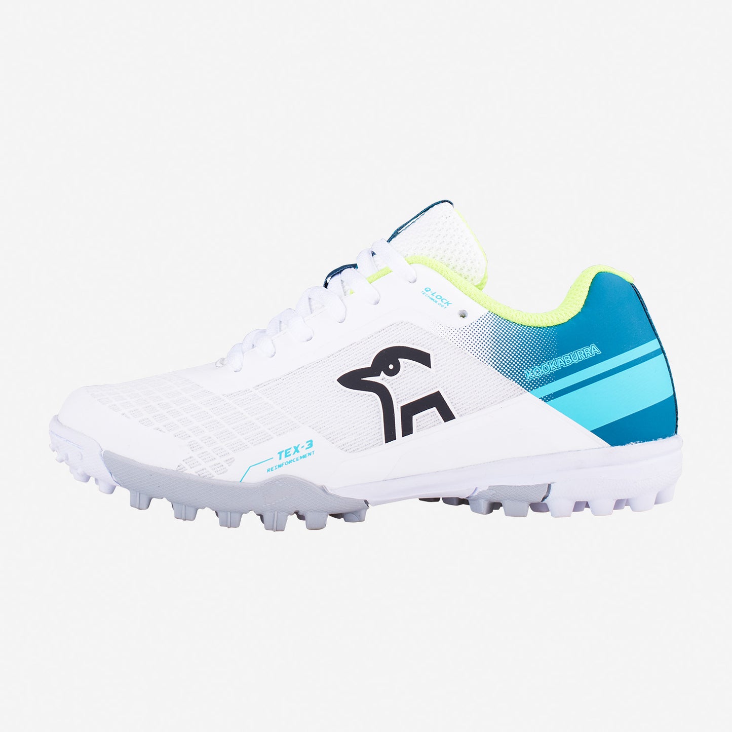 KC 5.0 RUBBER SOLE CRICKET SHOE WHITE/TEAL