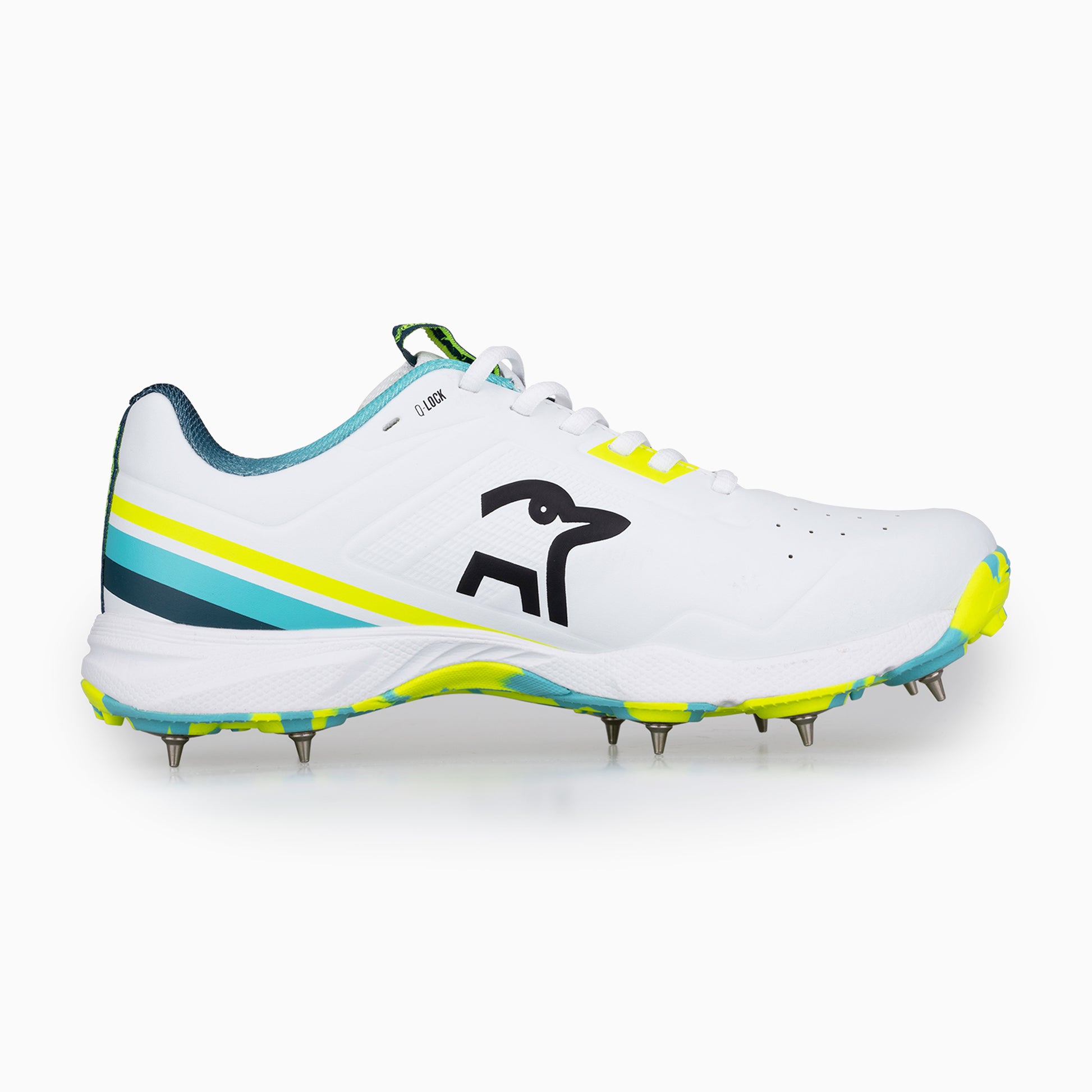 KC 3.0 SPIKE CRICKET SHOE AQUA & YELLOW