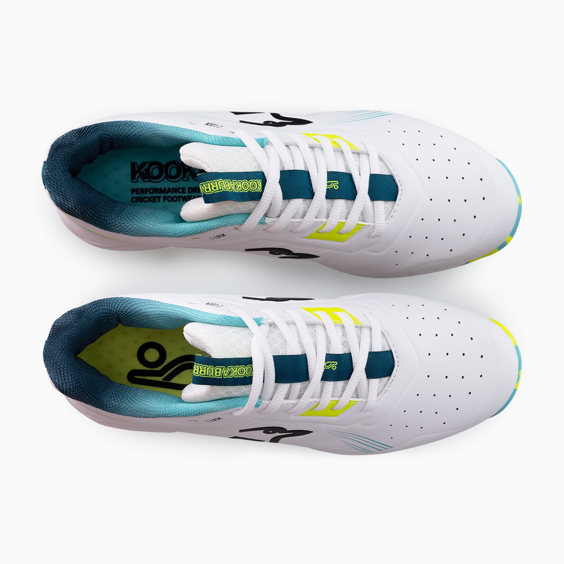 KC 3.0 SPIKE CRICKET SHOE AQUA & YELLOW