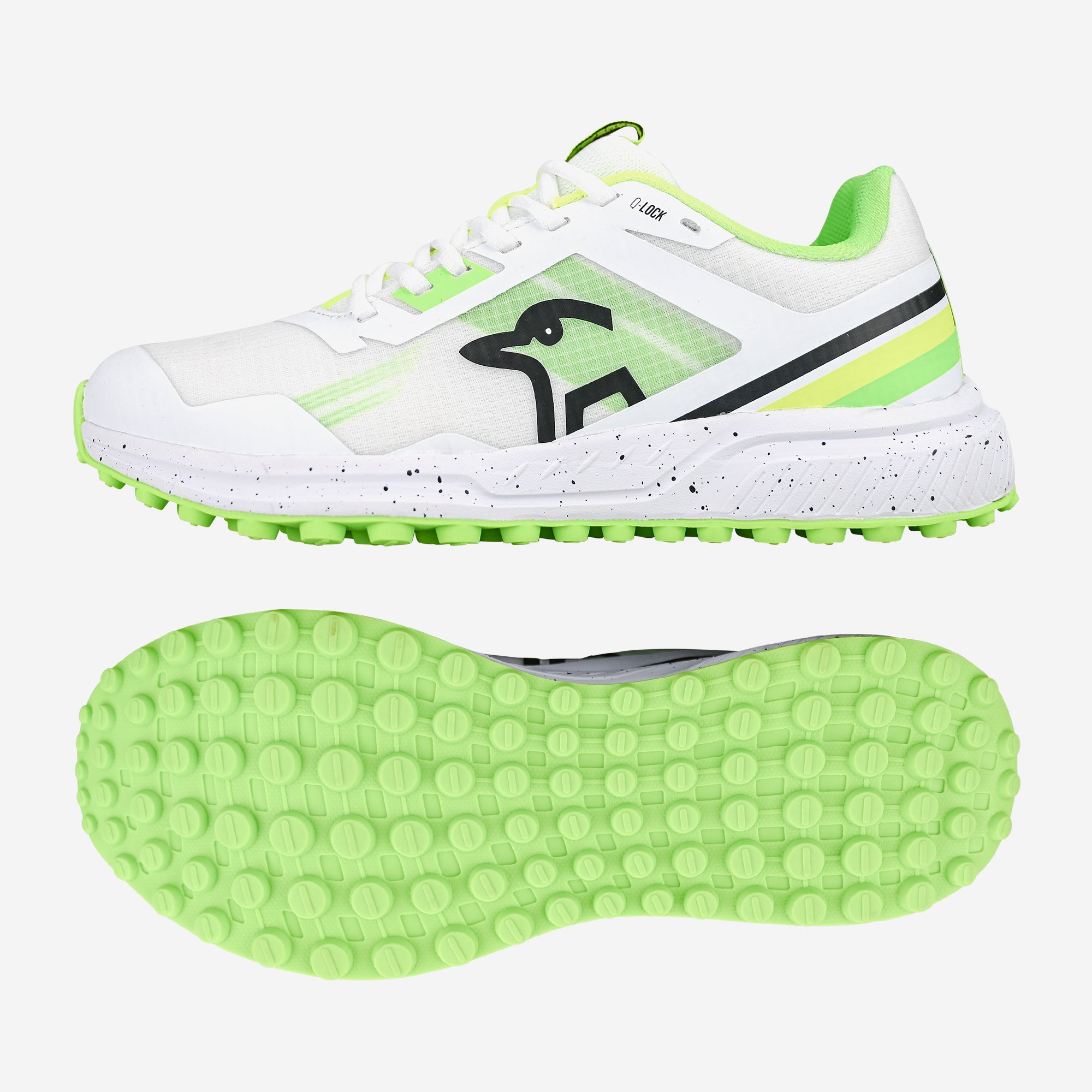 KC 2.O RUBBER SOLED CRICKET SHOE YELLOW & GREEN – Only Cricket