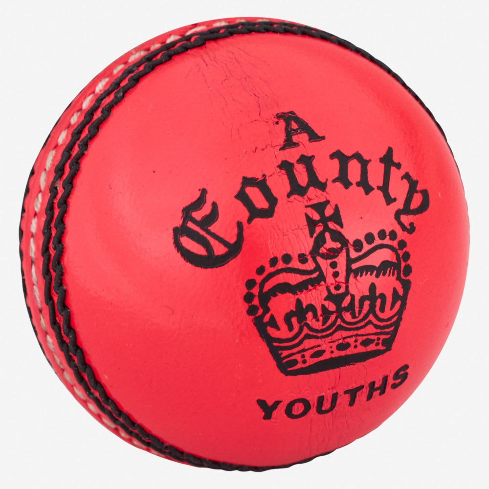 COUNTY CROWN PINK CRICKET BALL