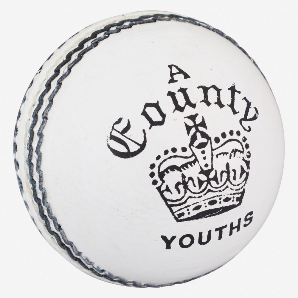 COUNTY CROWN WHITE CRICKET BALL