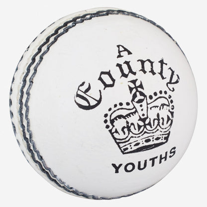 COUNTY CROWN WHITE CRICKET BALL