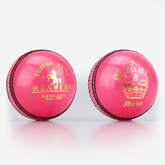 COUNTY CROWN PINK CRICKET BALL
