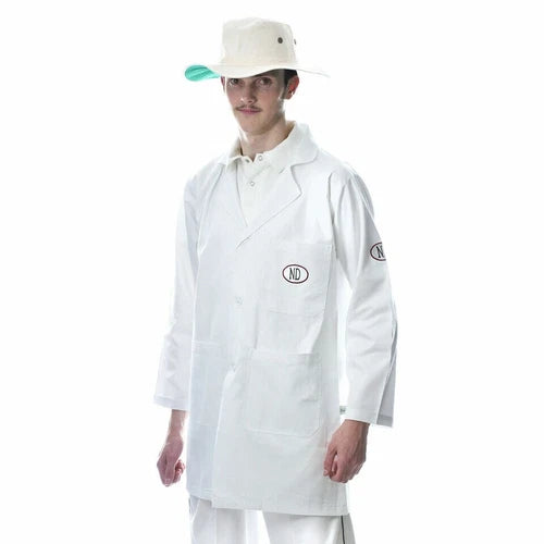 ND Traditional Style White Cotton Official Cricket Umpire Coat Small - 4XL UK