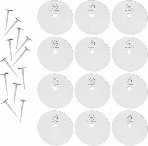 Inner Fielding Circle Cricket Marker [12 Pack] - 6" Plastic Field Marking Discs