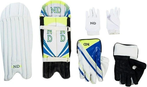 ND Cricket Set Training Aid Wicket Keeper Pads Wicket Keeping Glove UK
