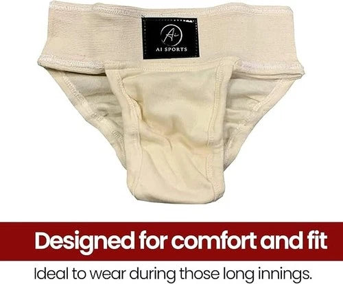 ND Cricket Jock Brief - Cotton Athletic Guard Supporter with Insert Pouch