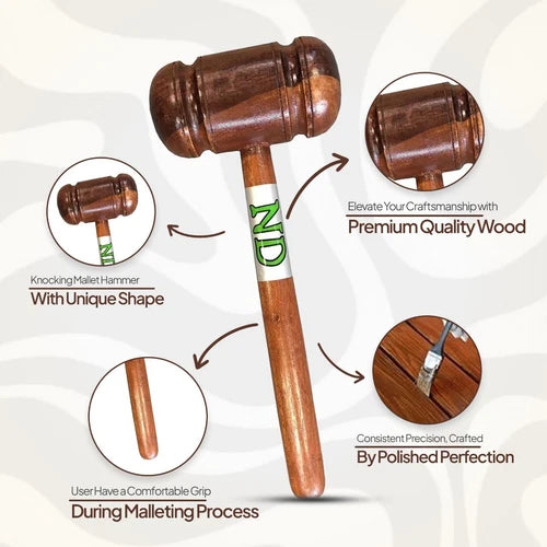 ND Bat Mallet Rounded Wooden Head Cricket Bat Knocking In Accessory UK