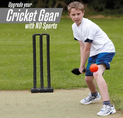 Cricket Set - Plastic Stumps, Bat & Ball | Kids & Adults Backyard Cricket Game