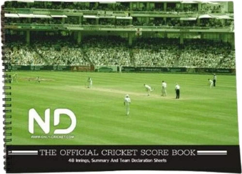 ND Scorebook Score Book Cricket Accessory Book 48 & 60 Inning UK