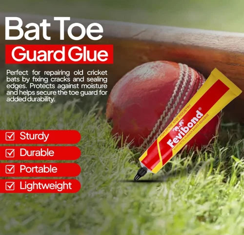 ND Cricket Bat Toe Guard Protector Kit | Glue, 2x Toe Guards, Sandpaper