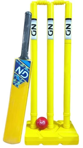 Cricket Set - Plastic Stumps, Bat & Ball | Kids & Adults Backyard Cricket Game
