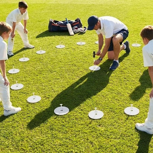 Inner Fielding Circle Cricket Marker [12 Pack] - 6" Plastic Field Marking Discs