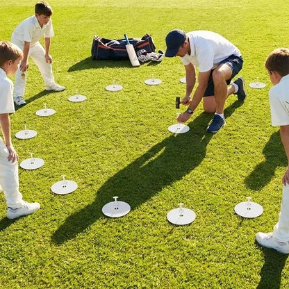 Inner Fielding Circle Cricket Marker [12 Pack] - 6" Plastic Field Marking Discs