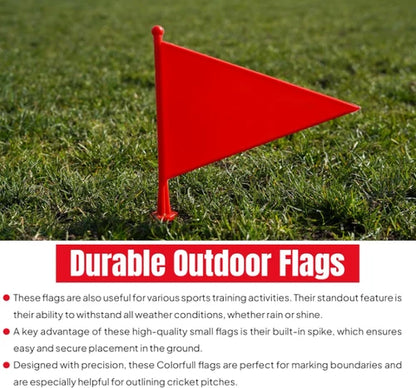 Cricket Boundary Sports Plastic Colour Flags Pack of 5/Pack of 10