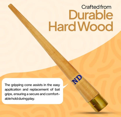 Cricket Bat Handle Cone Mallet Wooden Grip Applicator Top Seller