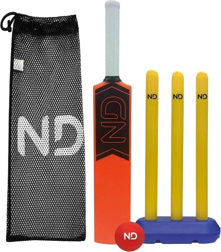 ND Opener Kids Childrens Plastic Cricket Set | Bat, Kids Ages 4-8 Years